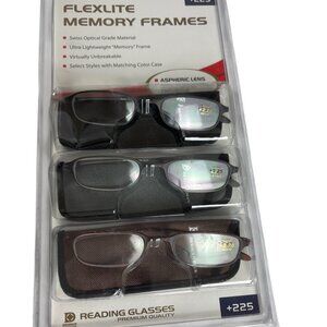 Flexlite 3pack New Reading Glasses +225